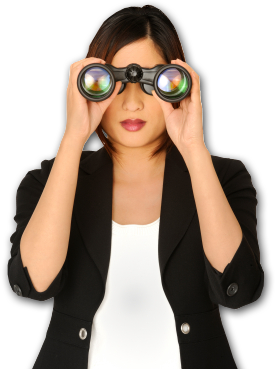 images of woman holding binoculars up to her face