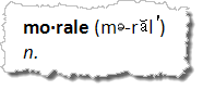 dictionary clipping of morale definition