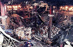 image of damage to the underground parking garage of Tower Once World Trade Center 1993