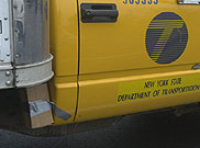 image of duct taped package to truck panel