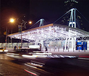 image of temporary station built after the September 11 terrorist attacks